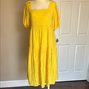 Old navy Yellow Puff Sleeve Dress